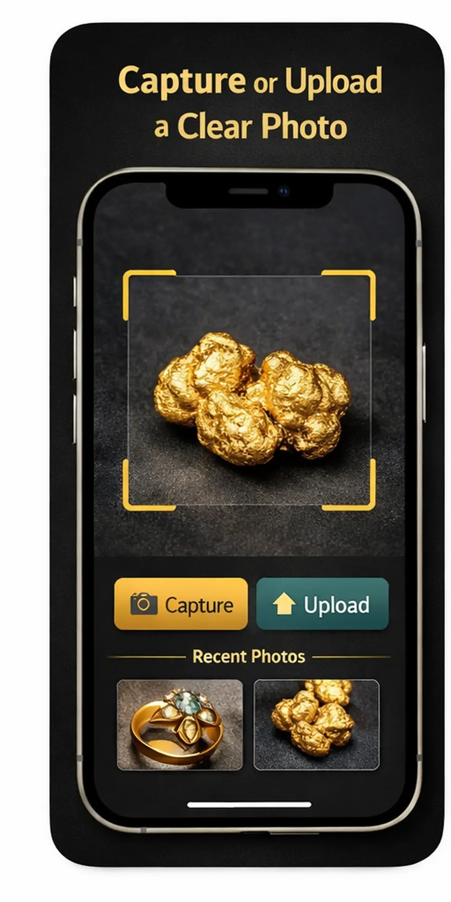 Capturing a gold item photo in Goldiva